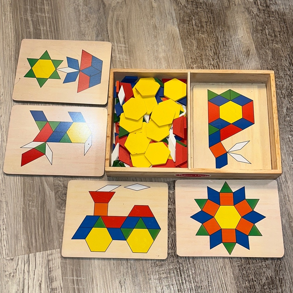 Melissa & Doug Vibrant Pattern Blocks Set